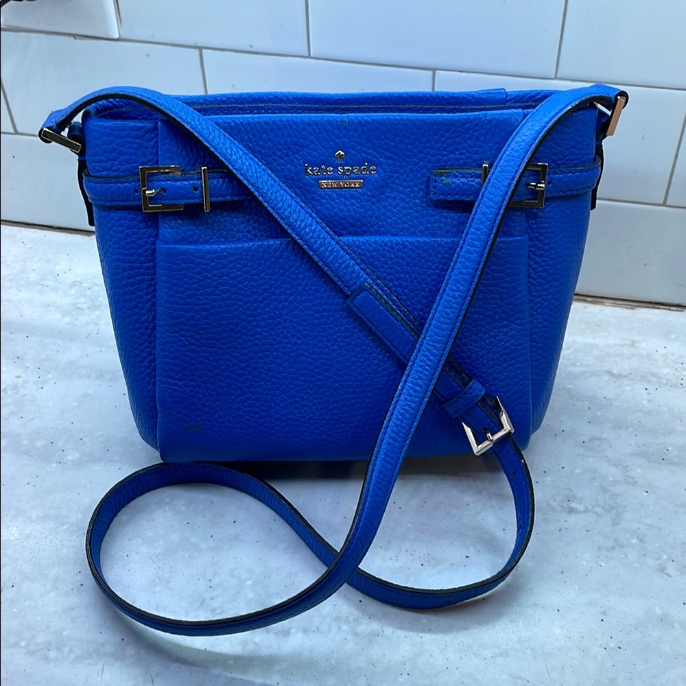 Kate Spade Blue Crossbody Bag with Adjustable Strap